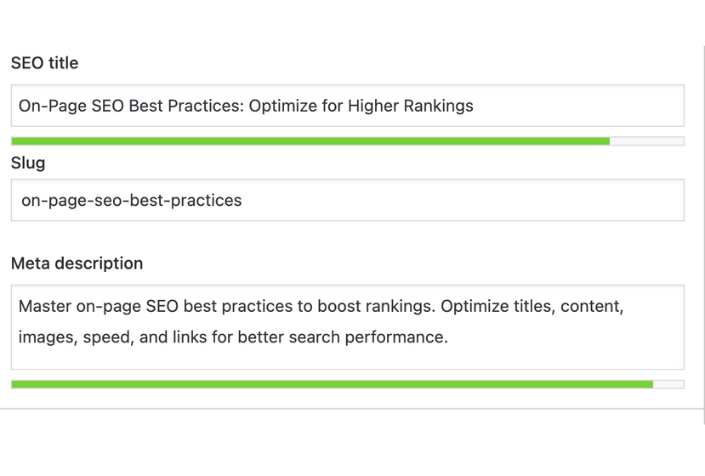 On Page SEO Title & Meta